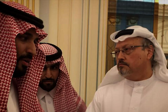 Le prince Mohamed Ben Salmane (« MBS ») (à gauche, premier plan) et l’opposant Jamal Khashoggi (droite).