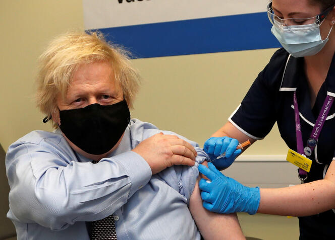 Le premier ministre britannique, Boris Johnson, a été vacciné avec l’AstraZeneca, le 19 mars.
