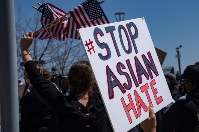 Rassemblement en soutien à la communauté asiatique, à Atlanta, en Géorgie, aux Etats-Unis, le 20 mars.