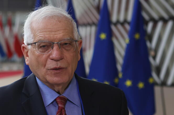 Le chef de la diplomatie européenne, Josep Borrell, à Bruxelles, le 22 mars.