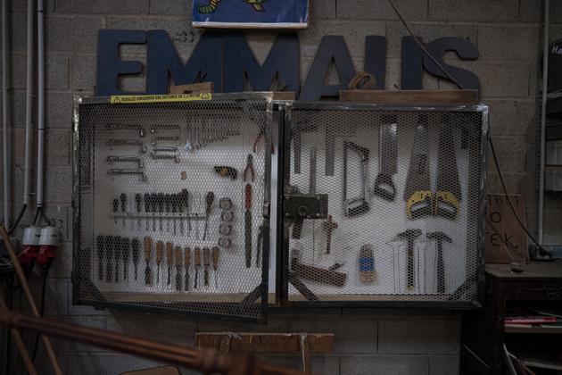 Tous les outils de l’atelier du centre de détention d’Oermingen sont répertoriés et placés dans des placards fermés à clefs.