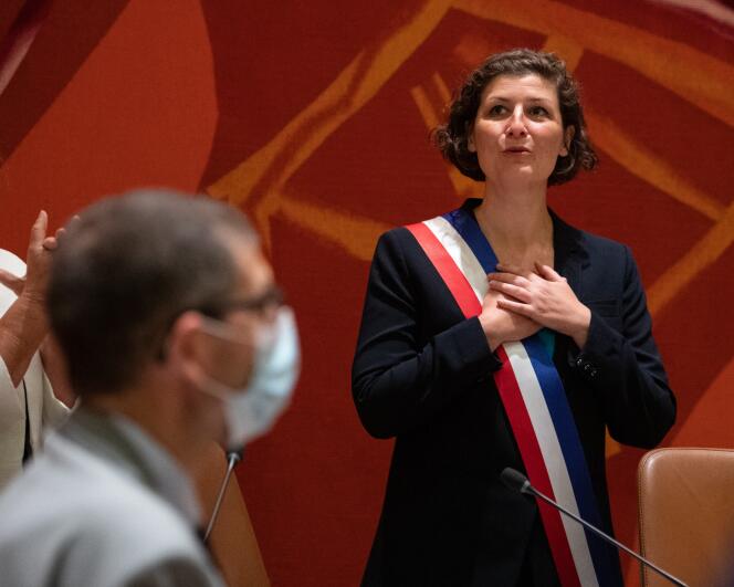 La maire (EELV) de Strasbourg, Jeanne Barseghian, le 4 juillet 2020.