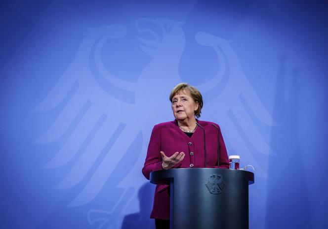 La chancelière allemande, Angela Merkel, le 25 mars 2021 à Berlin.