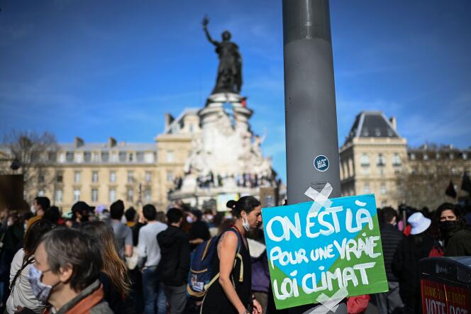 The demonstration for 'a real climate law' will take place on Sunday 28 March at Place de la République, in Paris.