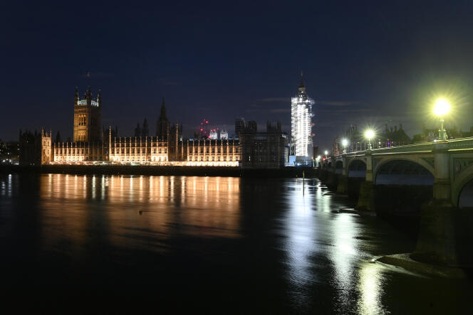 Le palais de Westminster, à Londres, le 27 mars.