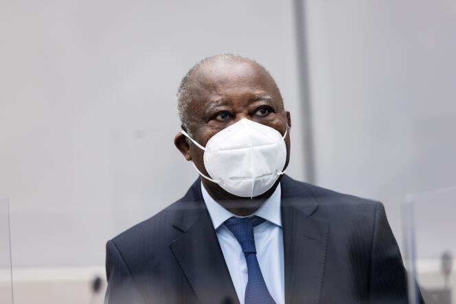 L’ancien président ivoirien Laurent Gbagbo devant la Cour pénale internationale de La Haye, Pays-Bas, le 31 mars 2021.