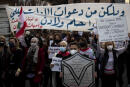 Protesters participate in a march against the political leadership they blame for the economic, financial crisis and 4 Aug. Beirut blast, in Beirut, Lebanon, Saturday, March 20, 2021. (AP Photo/Hassan Ammar)