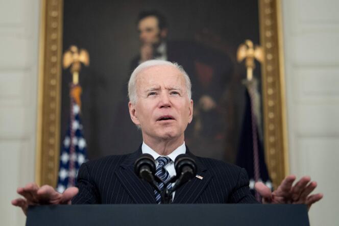 Le président américain Joe Biden, à la Maison Blanche, à Washington, D.C., le 6 avril.