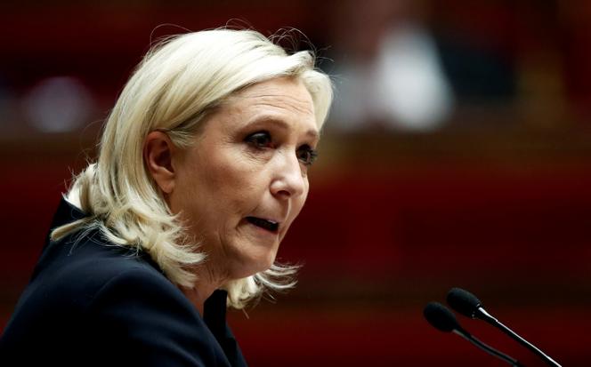 Marine Le Pen, la présidente du Rassemblement national, à l’Assemblée nationale, à Paris, en 2019.
