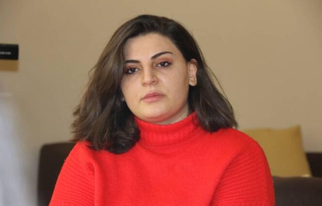 Narmin Shahmarzade, militante féministe azerbaïdjanaise de 22 ans, elle-même victime de cyberharcèlement, en 2021.