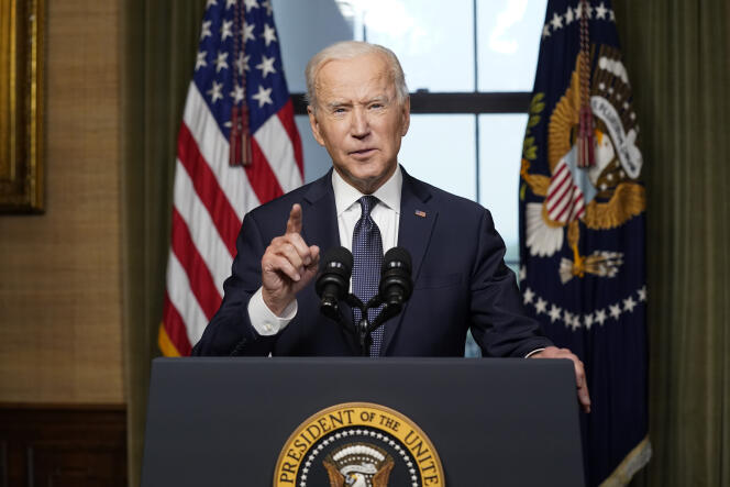 Joe Biden annonçant le retrait des troupes américaines d’Afghanistan le 14 avril, depuis la Maison Blanche.