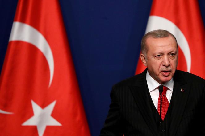 Recep Tayyip Erdogan lors d’une conférence de presse avec le premier ministre hongrois Viktor Orban, à Budapest, le 7 novembre 2019.