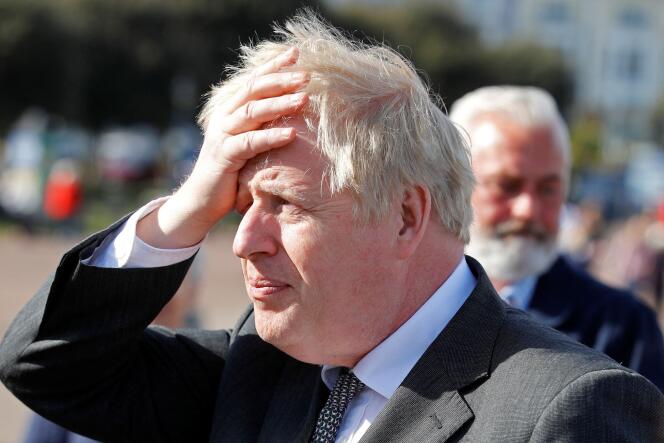 Le premier ministre britannique, Boris Johnson, à Llandudno, au Pays de Galles, le 26 avril.