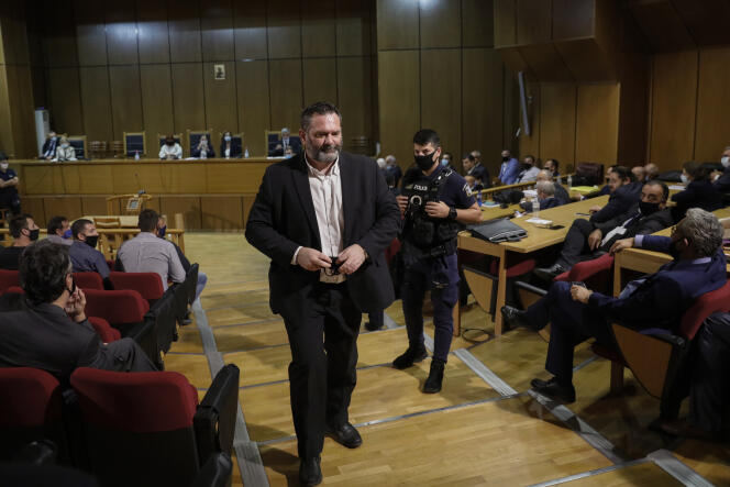 Ioannis Lagos, le 12 octobre 2020 lors d’une audience du tribunal d’Athènes.