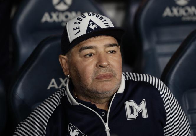 L’ancien footballeur argentin Diego Maradona, le 7 mars 2020, dans le stade de La Bombonera, à Buenos Aires.