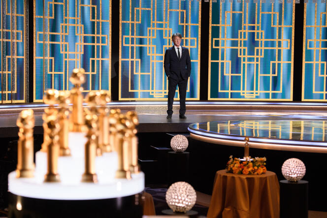 La 78e cérémonie des Golden Globes, présentée par Sean Penn, à Beverly Hills, le 28 février 2021.