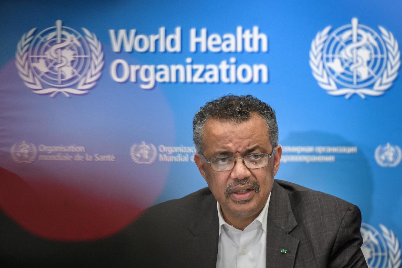 Tedros Adhanom Ghebreyesus, directeur général de l’OMS, décrète que l’épidémie de coronavirus est une « urgence de santé publique de portée internationale », lors d’une conférence de presse, le 30 janvier 2020, à Genève.