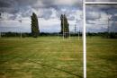 A photograph taken on April 30, 2020 shows a rugby field at a sport club training centre, in Herblay, near Paris, on the 45th day of a lock-out in France aimed at stopping the spread of the COVID-19 pandemic, the new coronavirus. (Photo by FRANCK FIFE / AFP)
