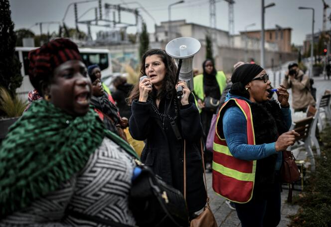 Manifestation des femmes de chambre de l’Ibis Batignolles, le 17 octobre 2019.