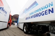 Un camion à hydrogène au Musée suisse des transports, à Lucerne (Suisse), le 7 octobre 2020.