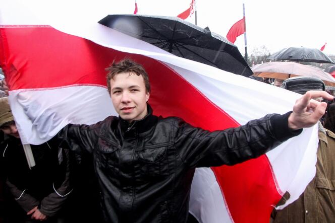 Roman Protassevich, en Minsk, 25 de marzo de 2012. 
