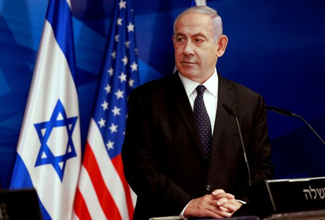 Le premier ministre israélien, Benyamin Nétanyahou, lors d’une conférence de presse, à Jérusalem, le 25 mai.