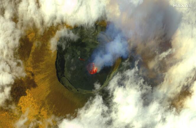 Image satellite du volcan.