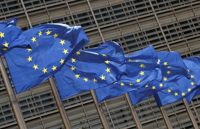 Façade de la Commission européenne, à Bruxelles, en Belgique, le 5 mai 2021. 