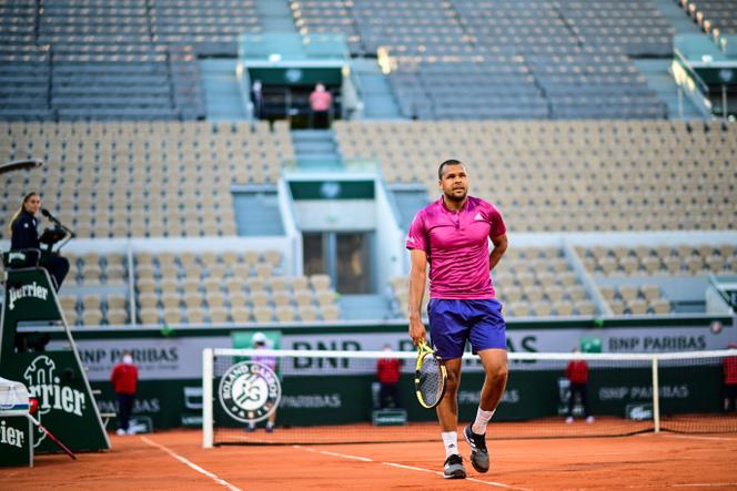 French tennis player Jo-Wilfried Tsonga during the final Roland-Garros tournament, in Paris, on May 31, 2021.