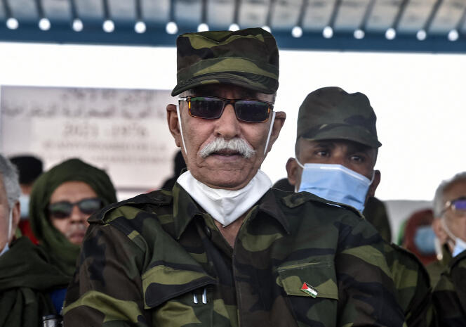Brahim Ghali, le chef du Front Polisario, à Tindouf, en Algérie, le 27 février 2021.