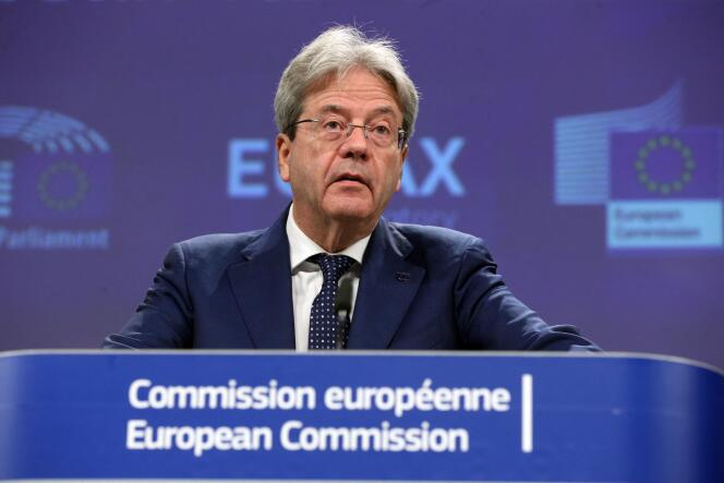 Le commissaire européen à l’économie, Paolo Gentiloni, à Bruxelles, le 1er juin.