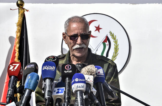 Brahim Ghali, le chef du Front Polisario, à Tindouf, en Algérie, le 27 février 2021.