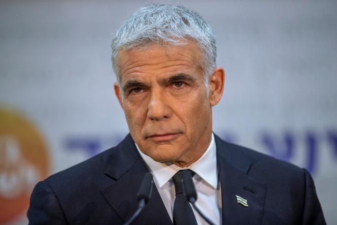 Le chef de l’opposition israélienne, Yaïr Lapid, lors d’une conférence de presse à Tel-Aviv (Israël), en mai 2021.