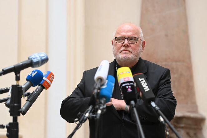 Le cardinal Reinhard Marx, archevêque de Munich, annonce sa démission le 4 juin 2021 à Munich, Allemagne.