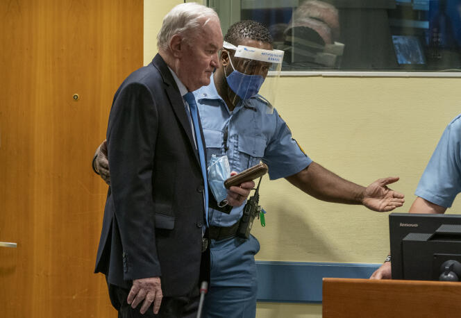 Ratko Mladic le 8 juin 2021 au tribunal de La Haye.