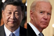 Le président chinois Xi Jinping, en 2019, et le président américain Joe Biden, en 2021.  