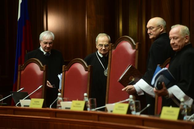 Jueces del Tribunal Constitucional, en San Petersburgo (Rusia), en octubre de 2019.