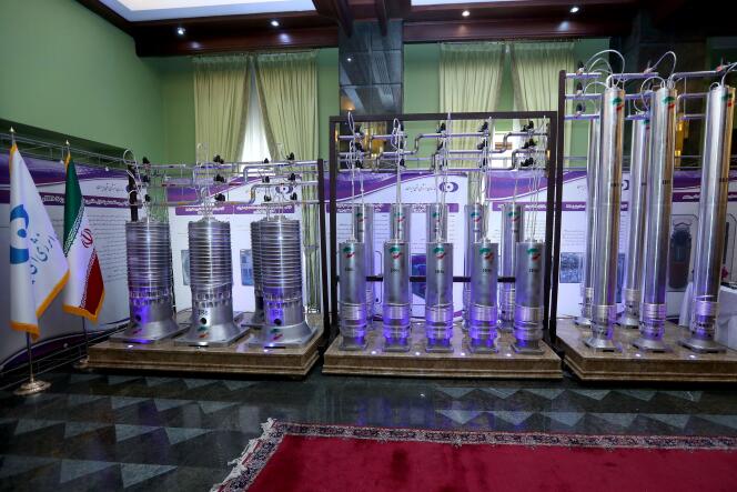 Iranian centrifuges, in Tehran, April 10, 2021.