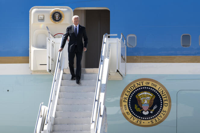 Le président américain, Joe Biden, à son arrivée à Genève, le 15 juin 2021.