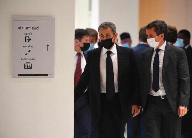 Nicolas Sarkozy au tribunal correctionnel de Paris, le 15 juin.
