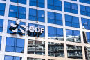 A picture taken on February 15, 2019 shows the logo of EDF on the headquarters' building during the presentation of the group's 2018 financial results at the EDF headquarters, in Paris. - A rebound in nuclear and hydroelectric production helped French power company EDF push operating profits higher last year, it said on February 15, 2019 while remaining cautious about the outlook for 2019. (Photo by ALAIN JOCARD / AFP)