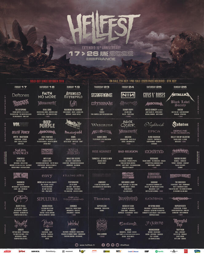 Affiche du festival Hellfest 2022.