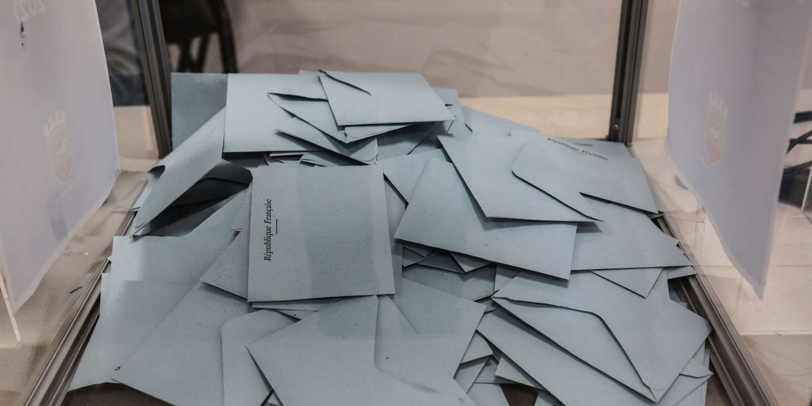 Bulletins de vote du bureau de vote de la rue gruyelle à Hénin Beaumont, le 20 juin 2021.