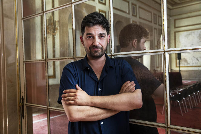 Tiago Rodrigues, au Théâtre national Dona Maria II, à Lisbonne, en 2018.
