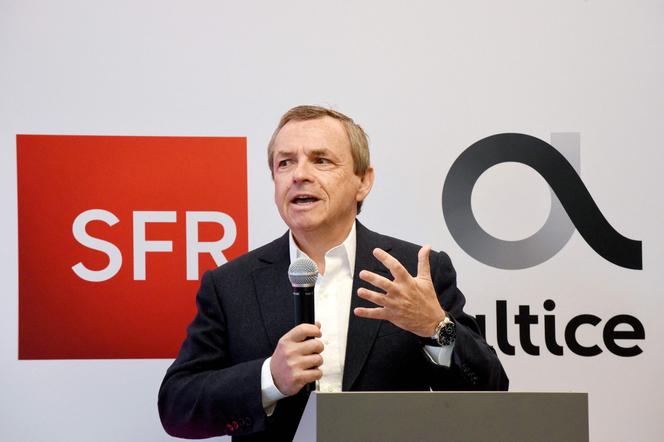 Alain Weill lors d’une conférence de presse d’Altice France, le 11 avril 2019.