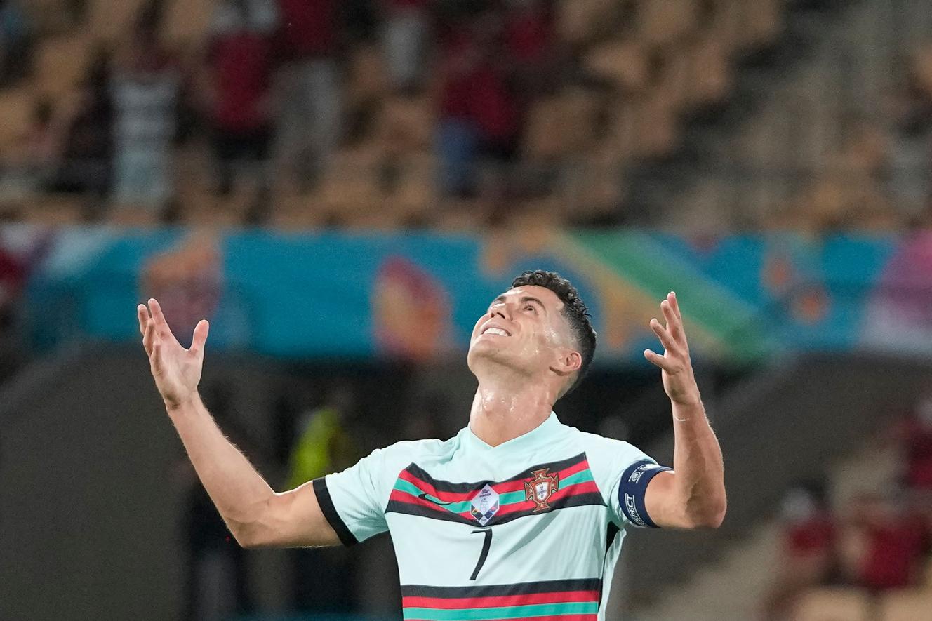 Cristiano Ronaldo durante a partida Portugal-Bélgica em 27 de junho de 2021 em Sevilha.