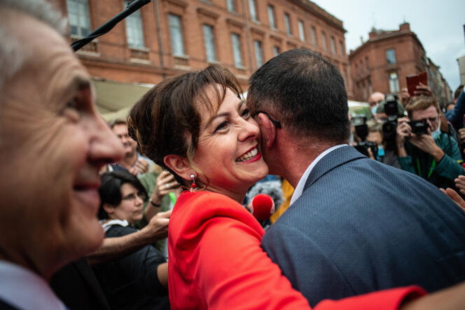 Carole Delga, présidente (PS) sortante réélue de la région Occitanie, à Toulouse (Haute-Garonne), le 27 juin 2021.