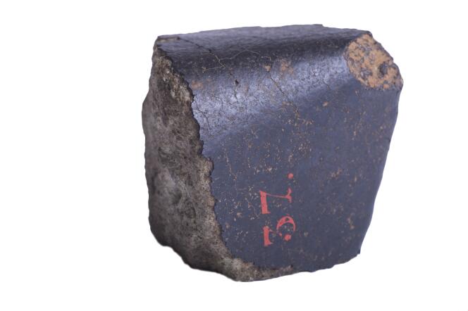 Un morceau de 5 cm et de 205 g de la météorite de Chassigny. Près de 4 kg sont tombés sur Terre en 1815, dont 3 kg ont disparu.