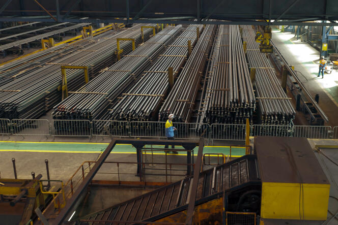 Le site d’Hayange (430 salariés), ici en 2011, fabrique des rails en acier pour des clients européens, notamment SNCF Réseau et la RATP.
