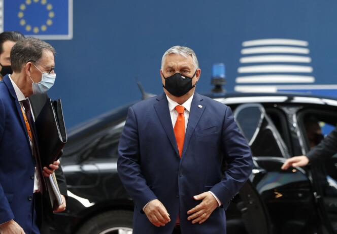 Le premier ministre hongrois, Viktor Orban, arrivant au Conseil européen à Bruxelles, le 24 juin 2021.